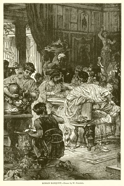Roman Banquet by English School