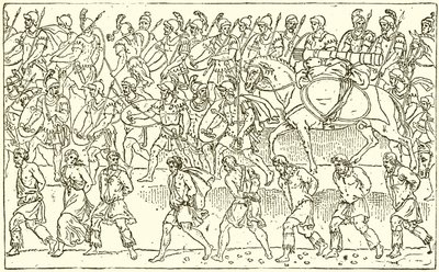 Roman Soldiers and Barbarian Captives by English School