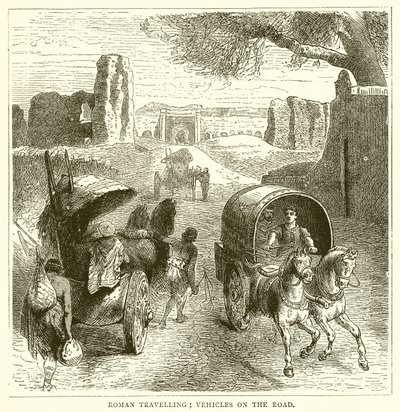 Roman Travelling; Vehicles on the Road by English School