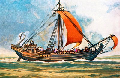 Roman Cargo Ship by English School
