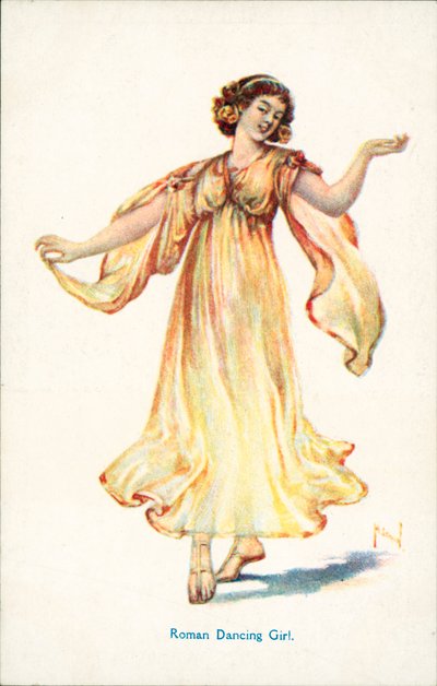 Roman Dancing Girl by English School