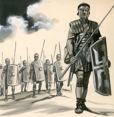 Roman soldier by English School