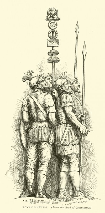 Roman Soldiers by English School