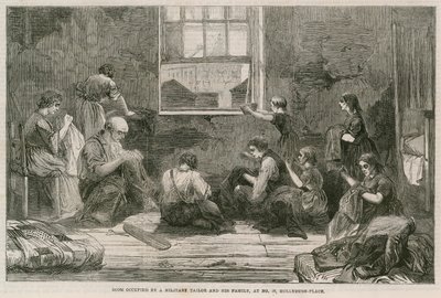 Room Occupied by a Military Tailor and His Family, at No 10 Hollybush-Place by English School