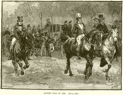 Rotten Row in 1830 by English School