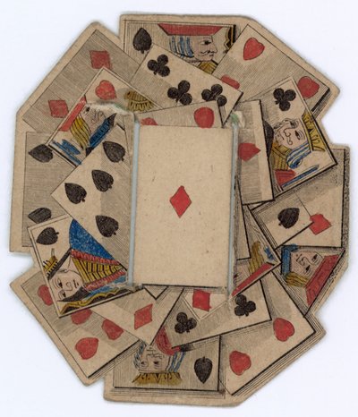 Roundel of Playing Cards by English School