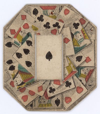 Roundel of Playing Cards by English School