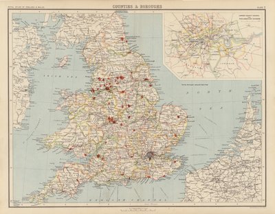 Royal Atlas, c 1900: Counties and Boroughs by English School