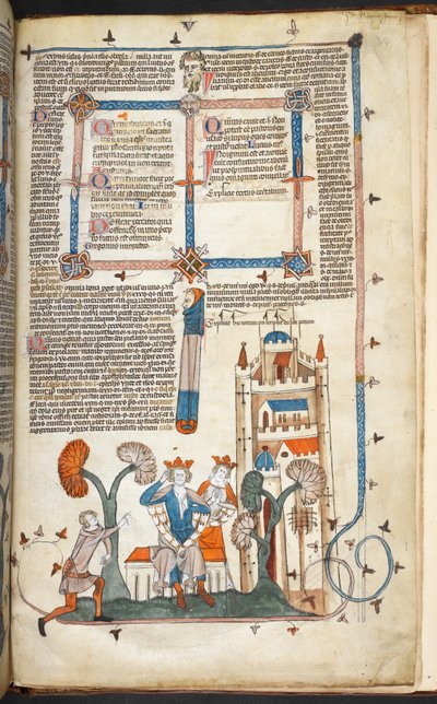 The King, Queen and their Castle with Marginal Decoration, illustration from the 