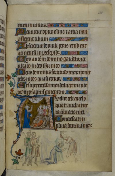 Royal MS 2 B VII f.288r, from The Queen Mary Psalter, c.1310-20 by English School
