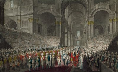 Royal Procession in St Pauls Cathedral on St Georges Day, 1789 by English School