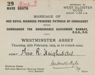 Royal Wedding Invitation by English School