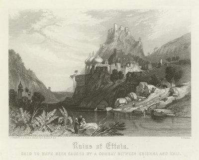 Ruins at Ettaia, India by English School