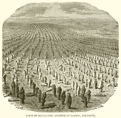 Ruins of Megalithic Avenues at Carnac, Bretagne by English School
