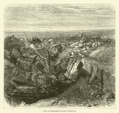 Ruins of Synagogue Tell-Hum (Capernaum) by English School