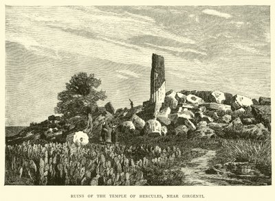 Ruins of the Temple of Hercules, Near Girgenti by English School