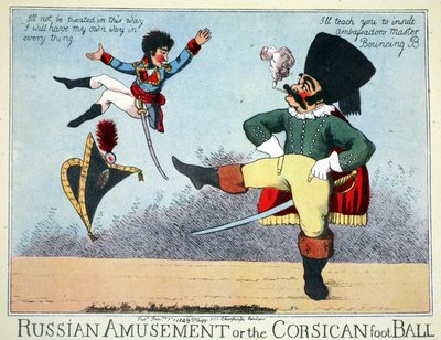 Russian Amusement or the Corsican Football, January 1814 by English School
