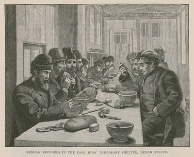 Russian Refugees in the Poor Jews Temporary Shelter, Leman Street, London by English School