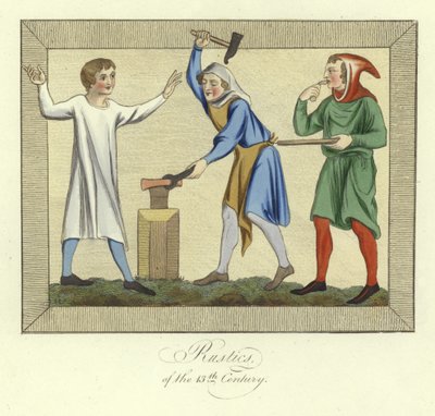 Rustics of the 13th Century by English School