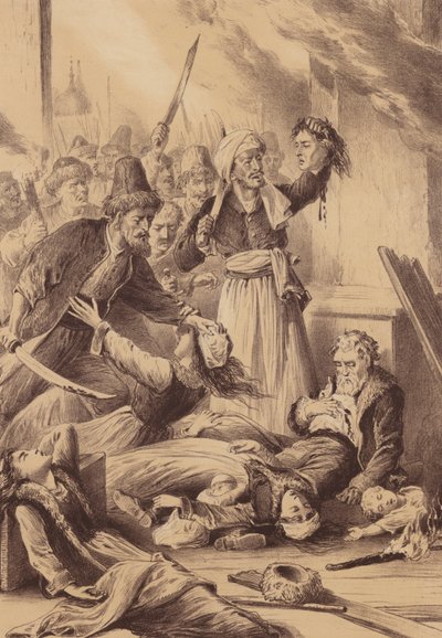 Sack of Kyiv by the Mongols by English School
