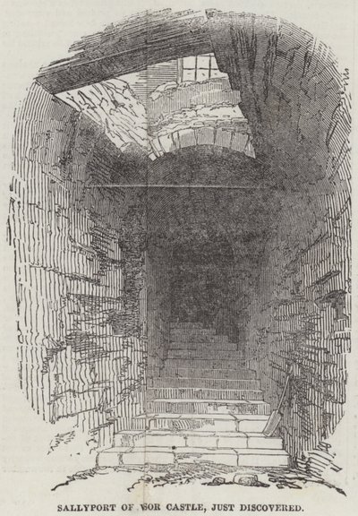 Sallyport of Windsor Castle, just discovered by English School