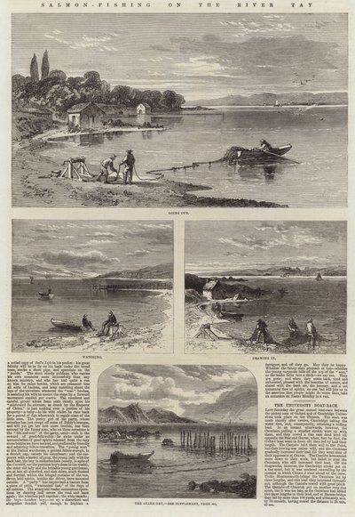 Salmon Fishing on the River Tay by English School