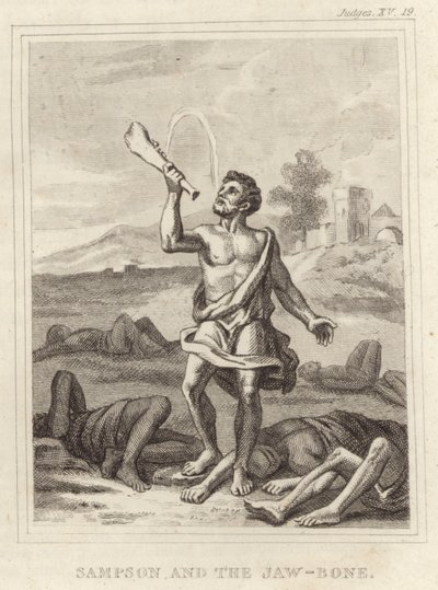 Samson and the Jaw-Bone by English School