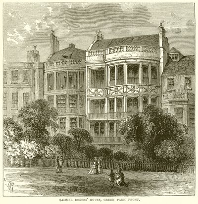 Samuel Rogers House, Green Park Front by English School