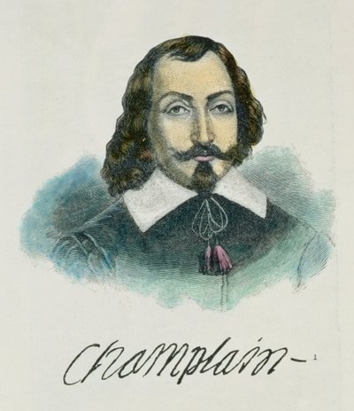 Samuel de Champlain (c.1567-1635) illustration from Volume IV of 