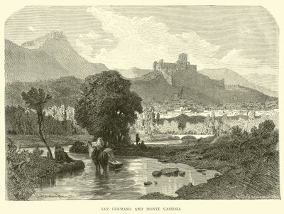 San Germano and Monte Cassino by English School