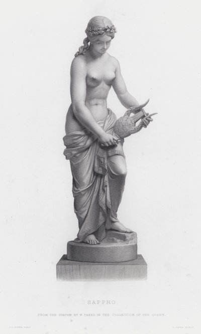 Sappho (engraving) by English School