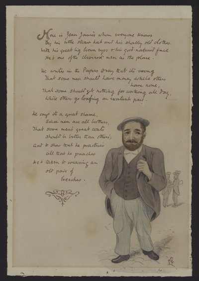 Satirical rhyme about French Socialist politician Jean Jaures by English School