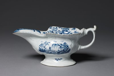 Sauce Boat, Possibly by Worcester Porcelain Factory or Bristol Porcelain Factory by English School