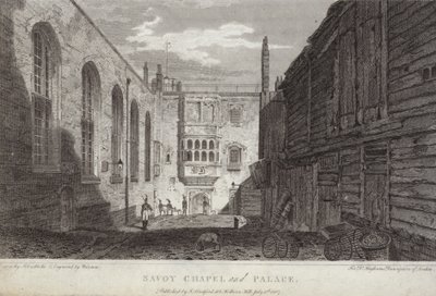 Savoy Chapel and Palace, London, 1807 by English School