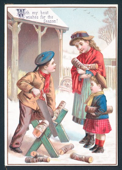 Sawing-Up Wood by English School