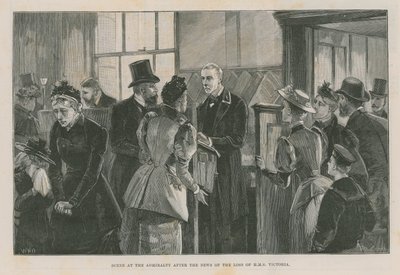 Scene at The Admiralty After the News of the Loss of the Victoria by English School