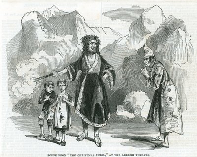 Scene from The Christmas Carol at the Adelphi Theatre by English School