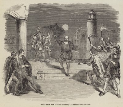 Scene from the Play of "Fiesco," at Drury-Lane Theatre by English School