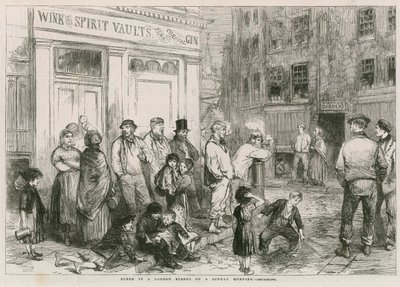 Scene in a London Street on a Sunday Morning by English School