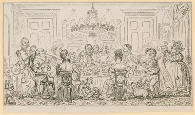 Scene of London life by English School