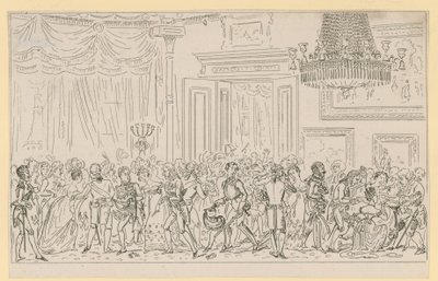 Scene of London life by English School