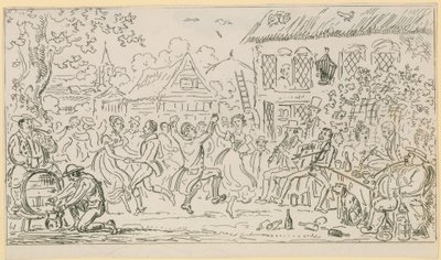 Scene of London life by English School