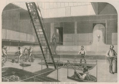 Screw engine room of the Great Eastern by English School