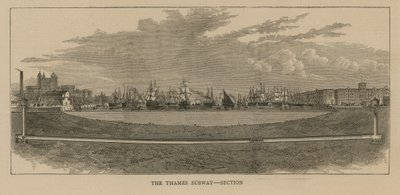 Section of the Thames Subway by English School