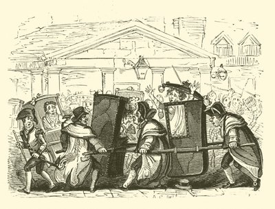 Sedan chairs by English School