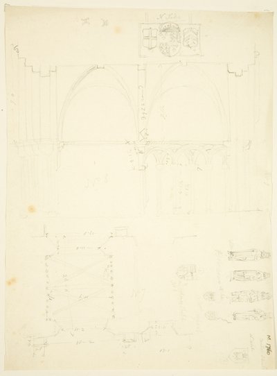 Series of Sketches of Abbey Gatehouse and Bristol Cathedral by English School