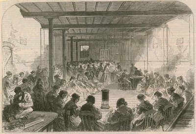 Sewing Class in Berner Street, Commercial Road East by English School