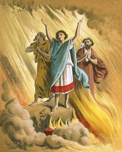 Shadrach, Meshach and Abed-Nego in the Fiery Furnace by English School