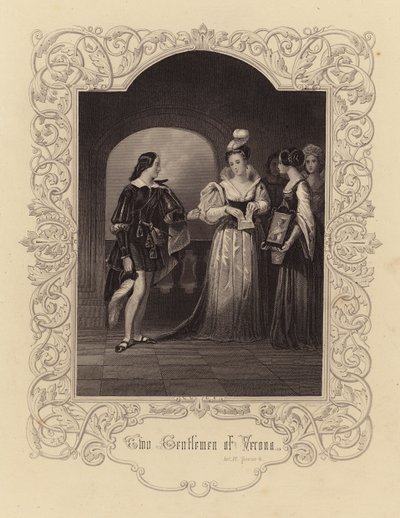 Shakespeare: Two Gentlemen of Verona, Act IV, Scene 4 by English School