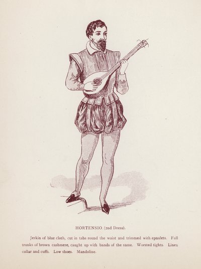Taming of the Shrew: Hortensio, 2nd Dress by English School